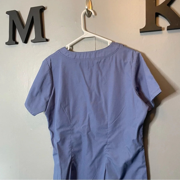 Butter soft slate blue scrub top women’s size small - Picture 4 of 6
